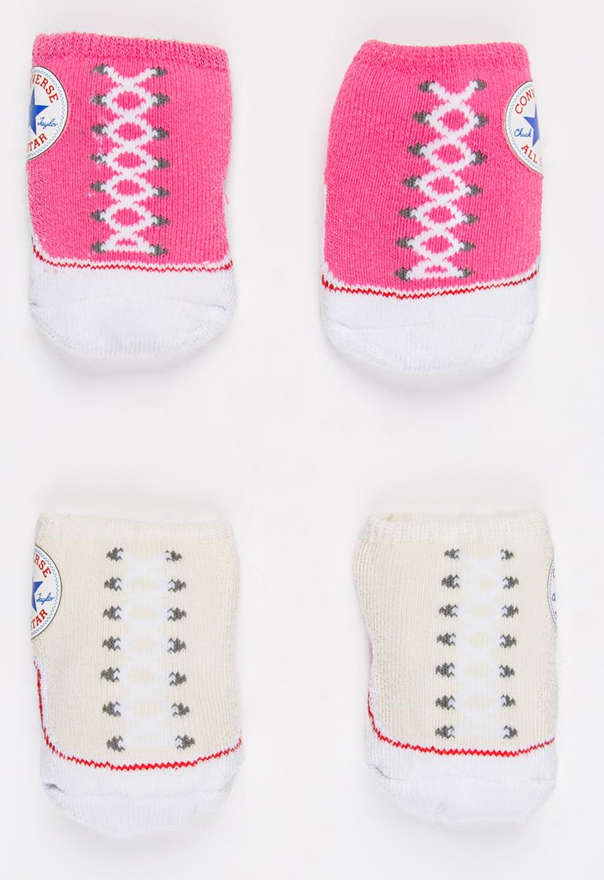 Converse - 2 Pack Chuck Sneaker Socks Mid Pink