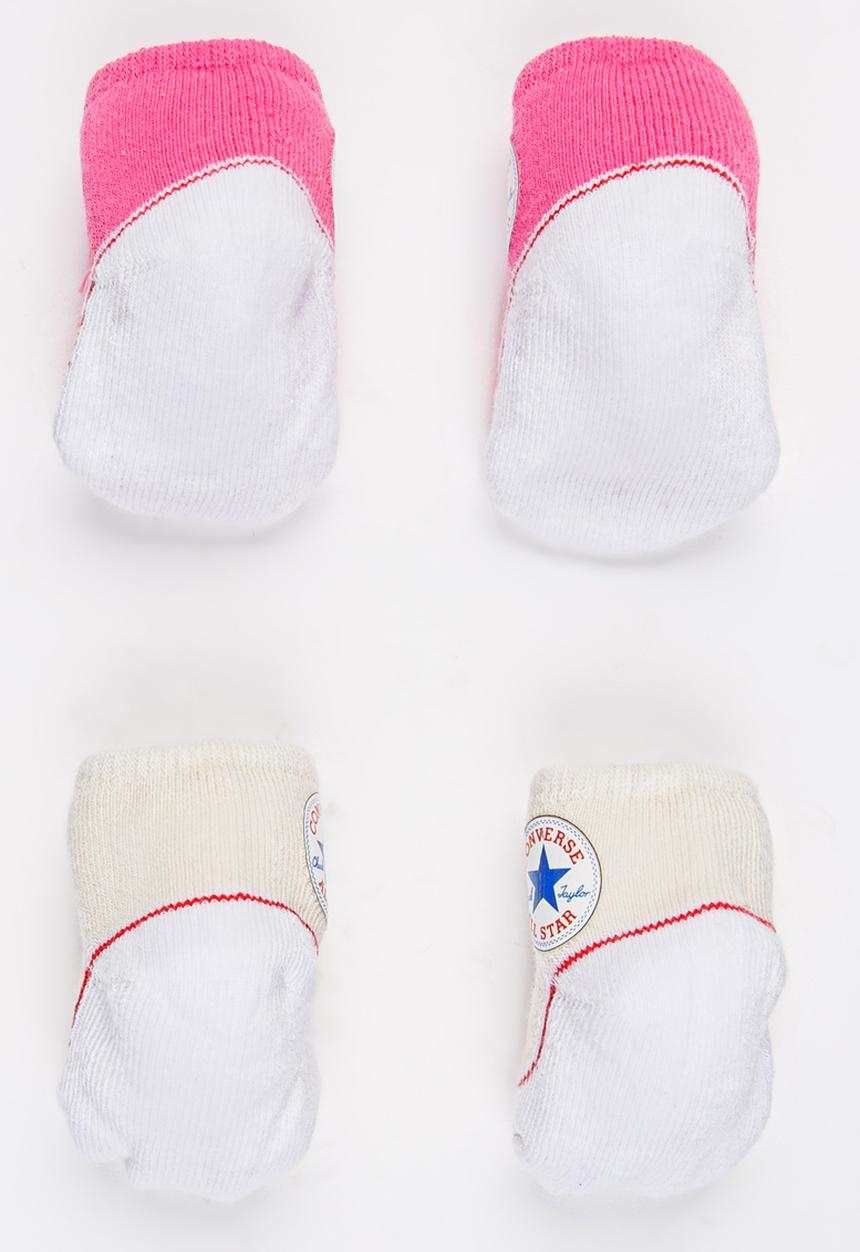 Converse - 2 Pack Chuck Sneaker Socks Mid Pink