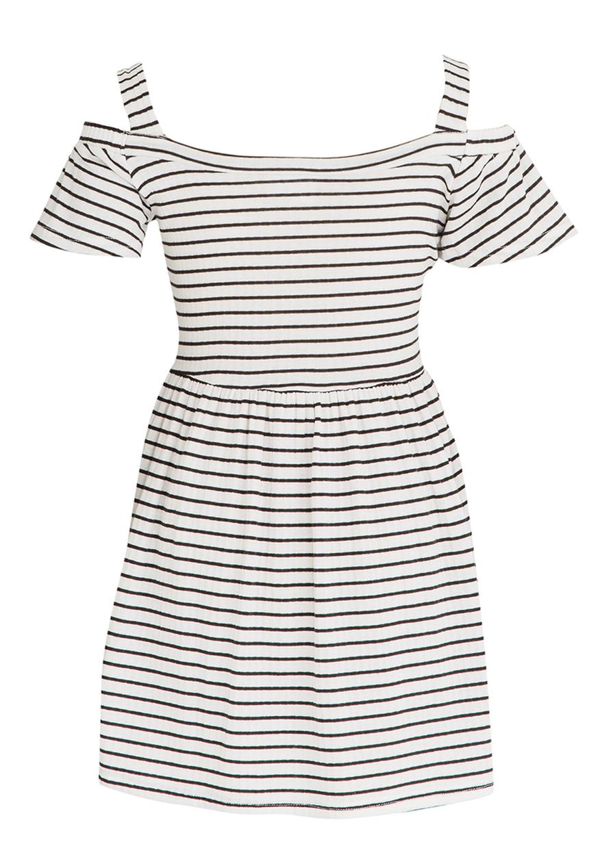 Rebel Republic - Cold Shoulder Jersey Dress Multi-colour