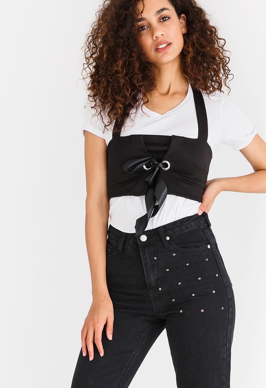 STYLE REPUBLIC - Corset Cami Black