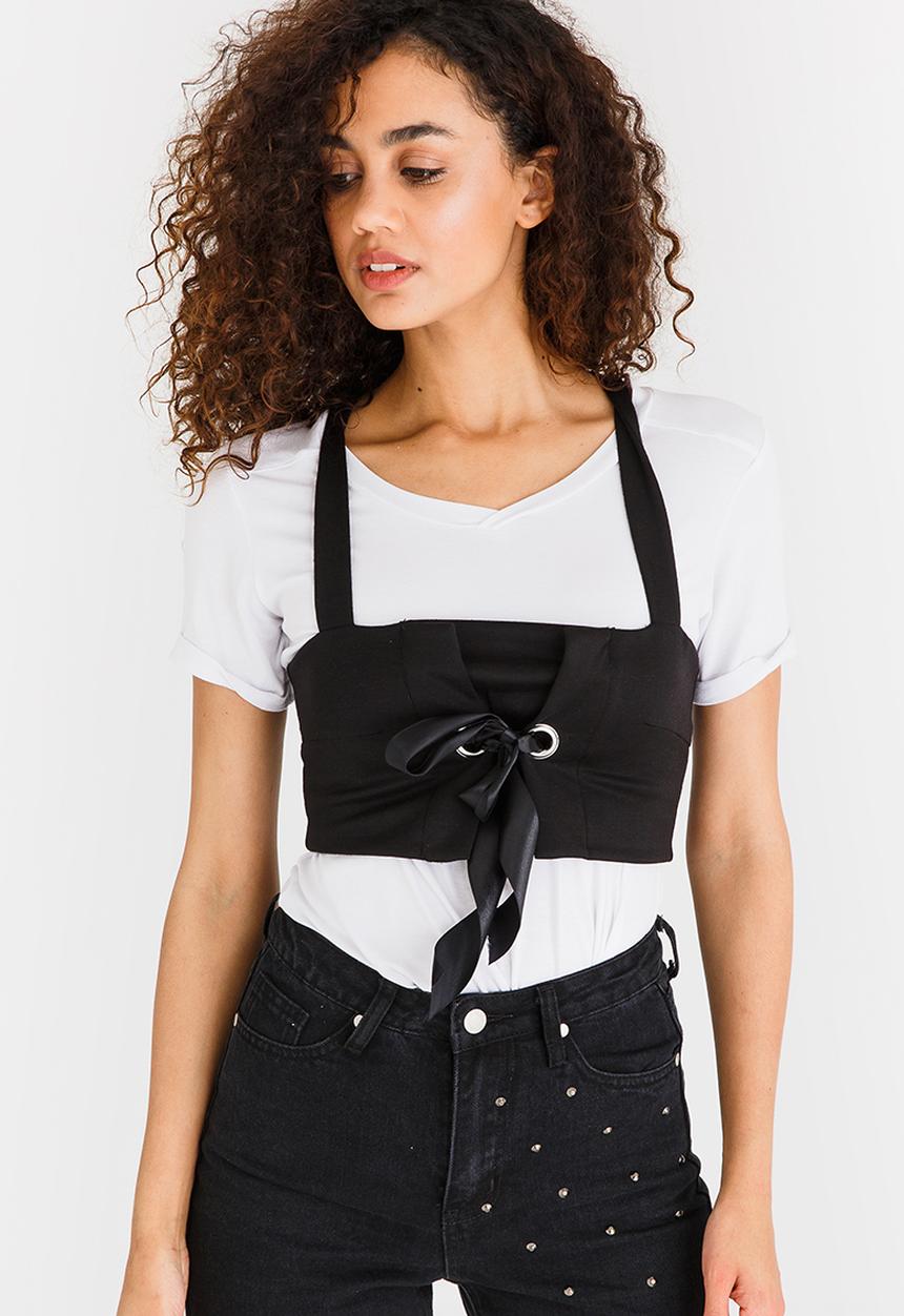 STYLE REPUBLIC - Corset Cami Black