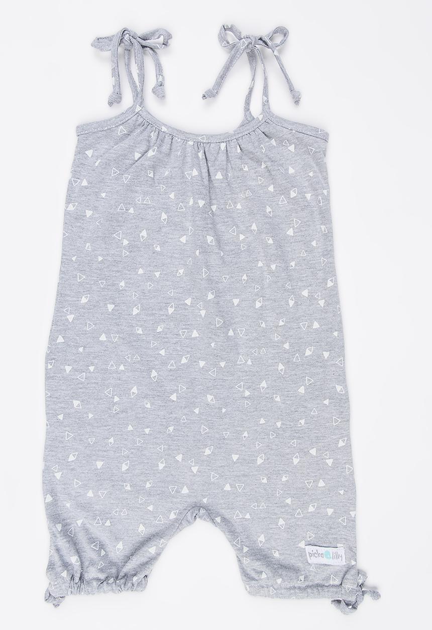 Pickalilly - Printed Playsuit Grey