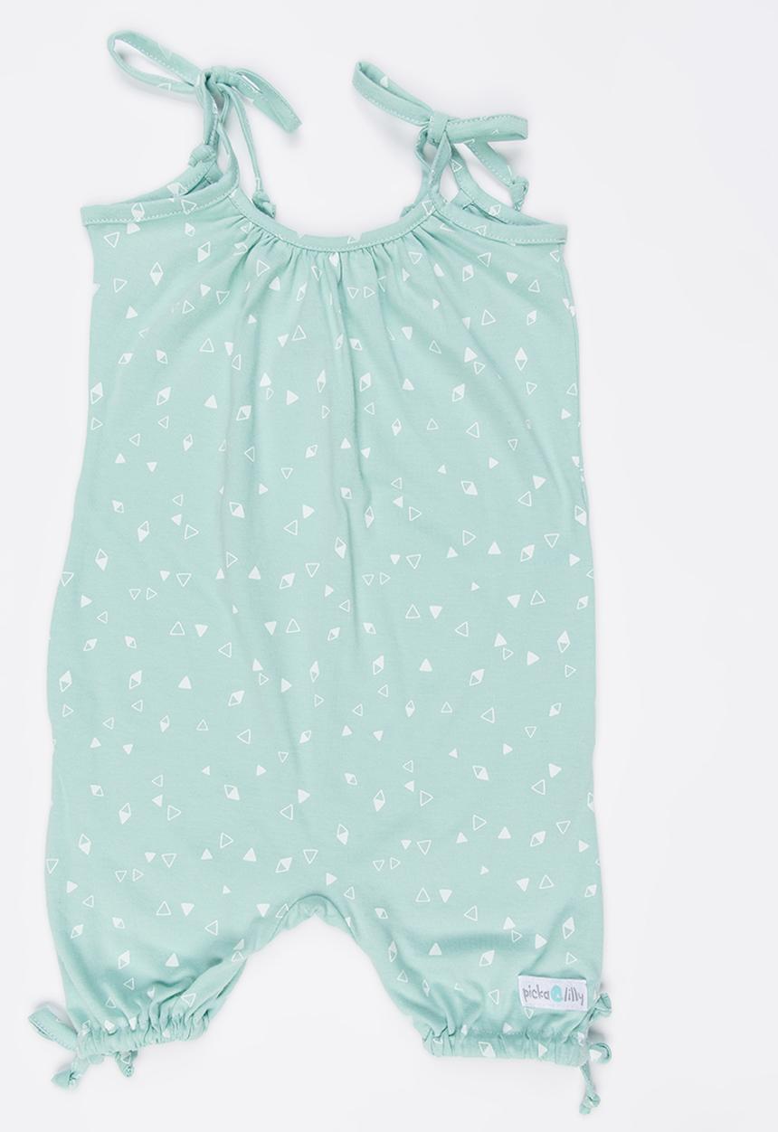 Pickalilly - Printed Playsuit Pale Blue