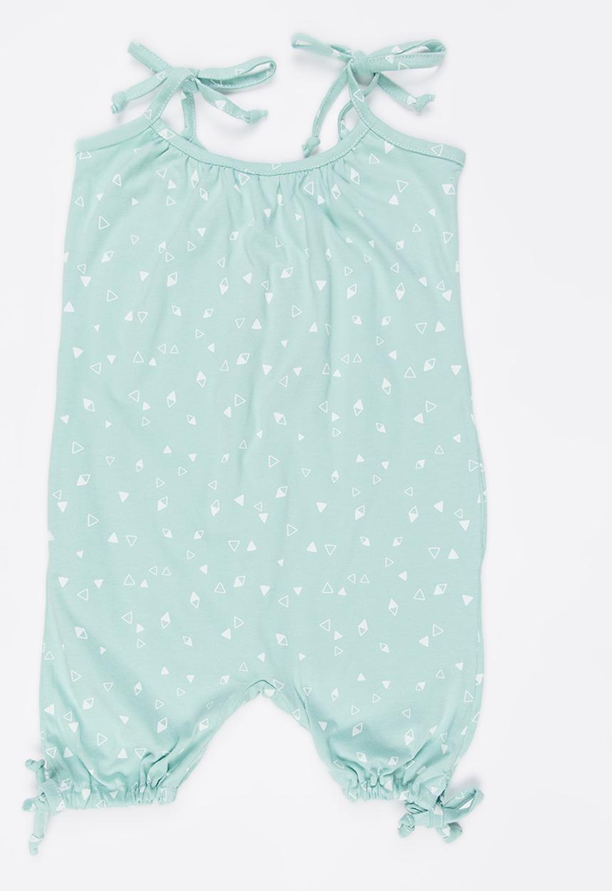 Pickalilly - Printed Playsuit Pale Blue