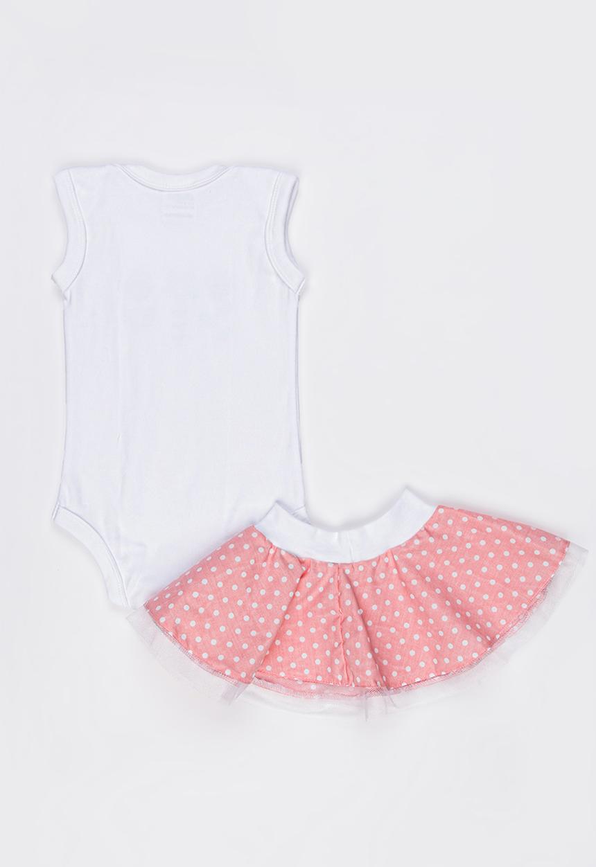 Pickalilly - Printed  Flowers Little Miss Set Pale Pink