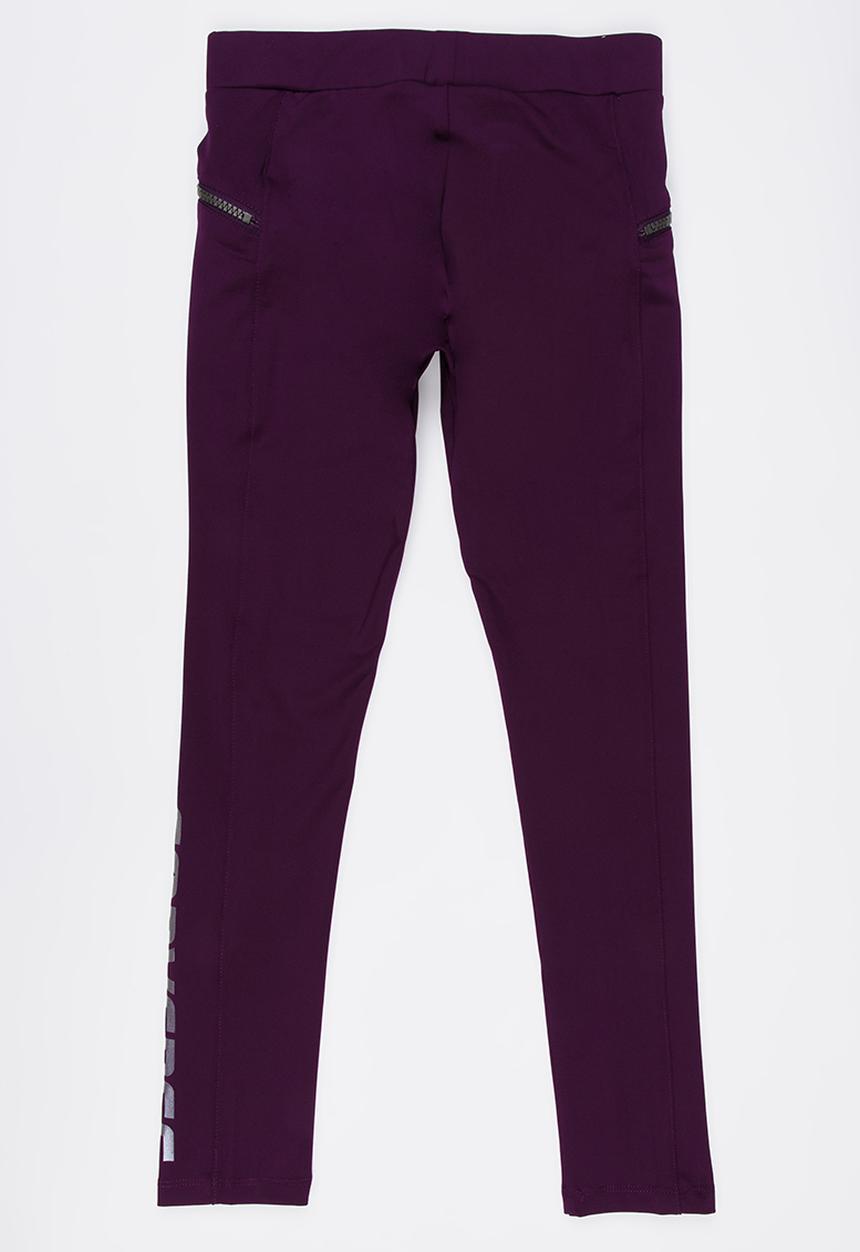 Converse - Iridescent Zipper Leggings Mid Purple