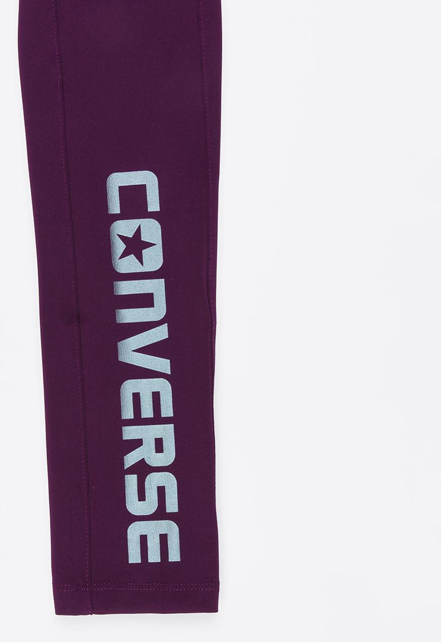 Converse - Iridescent Zipper Leggings Mid Purple