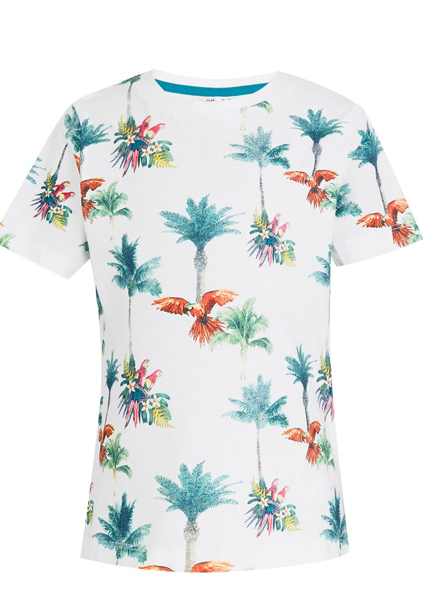 Name It - Boys Short Sleeve Printed Tee White