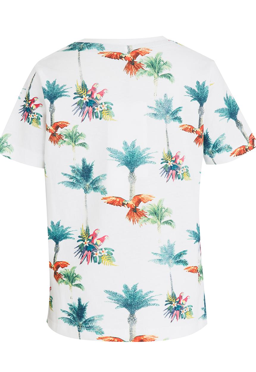 Name It - Boys Short Sleeve Printed Tee White