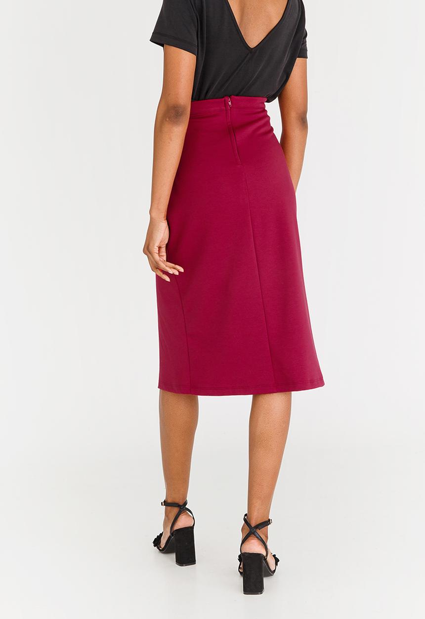 edit - High Waisted Skirt with Wrap Red