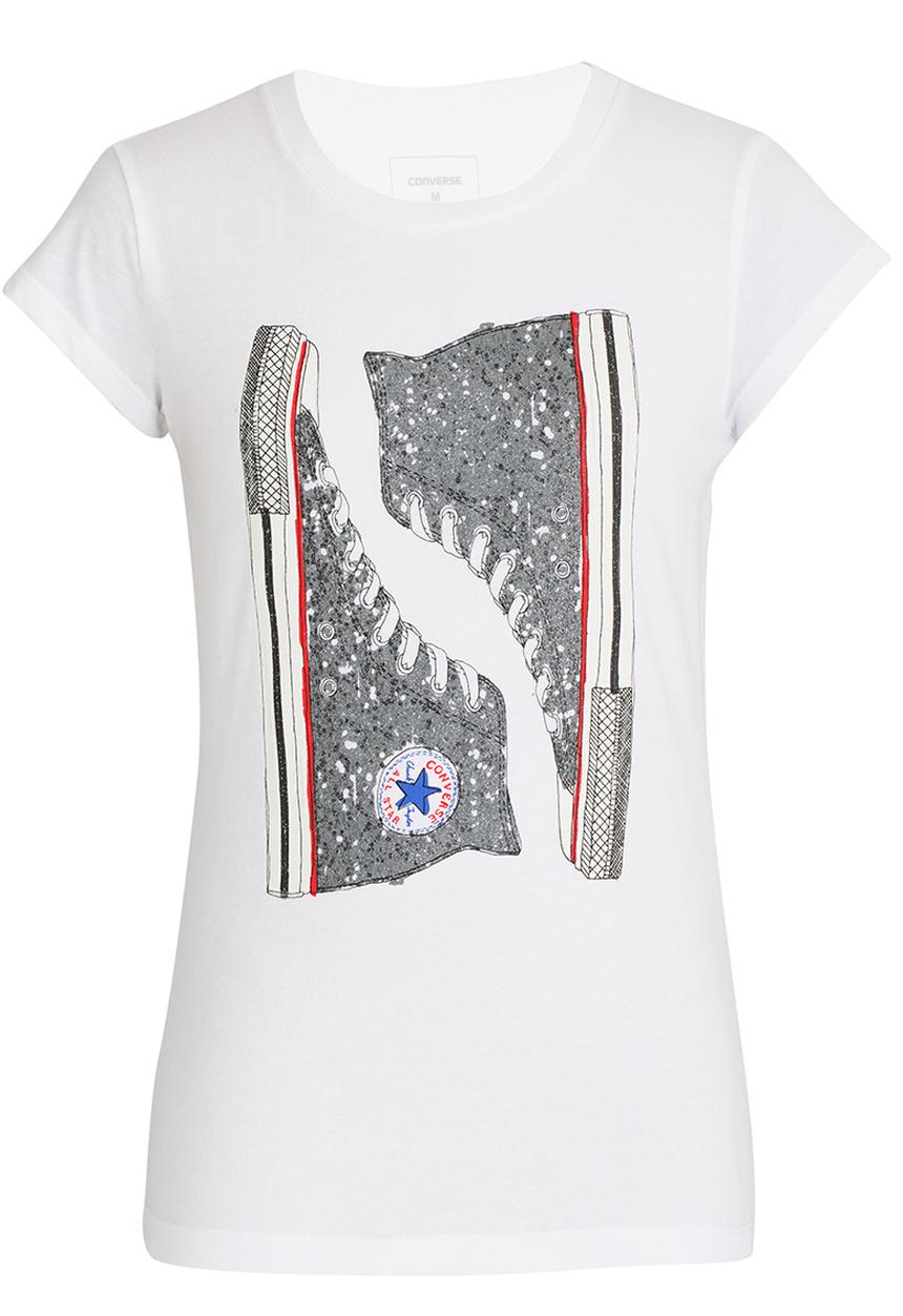 Converse - Glitter Chucks Tee White