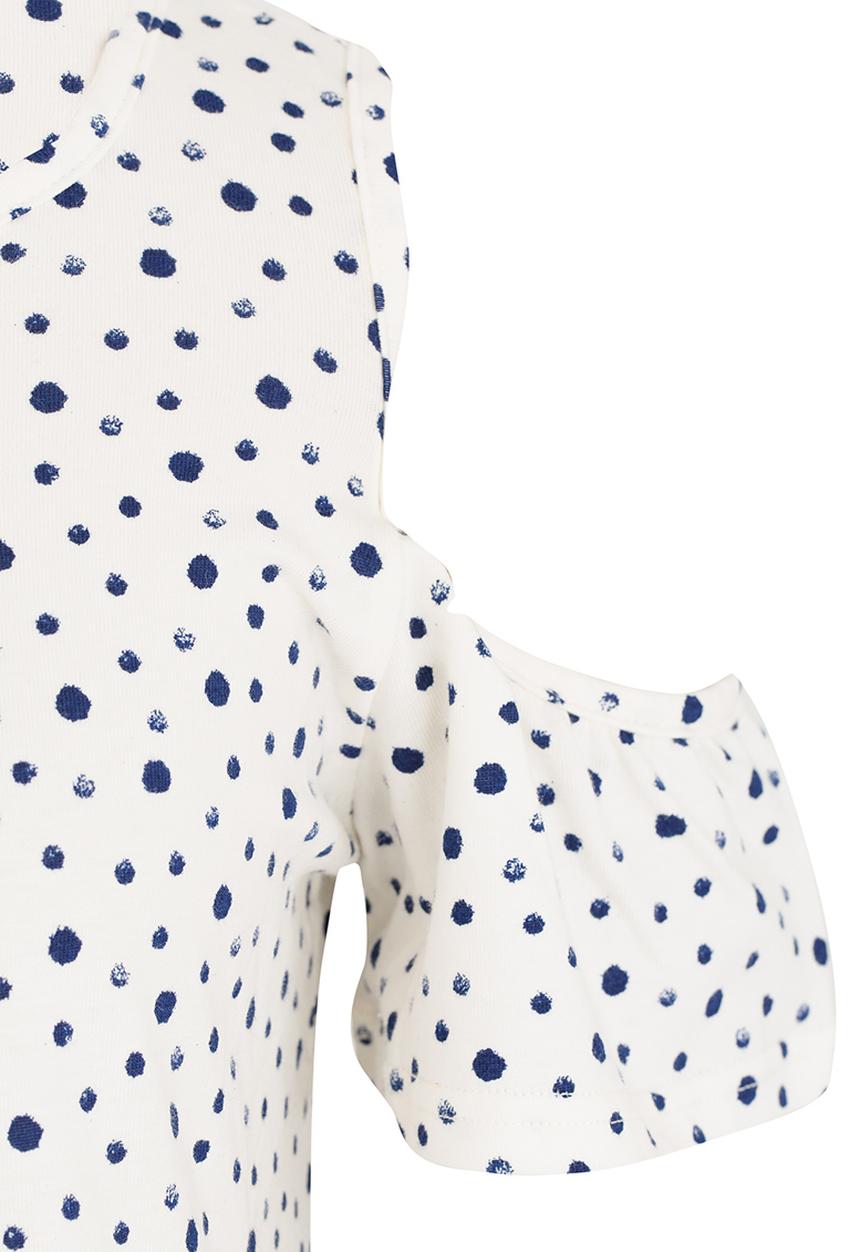 Rebel Republic - Cold Shoulder Top Navy & White