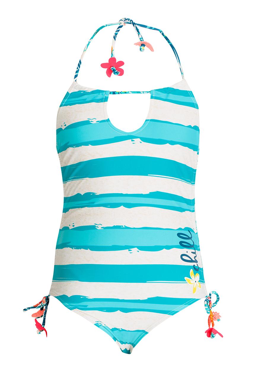 Pop Candy - Stripe One Piece Swimsuit Green