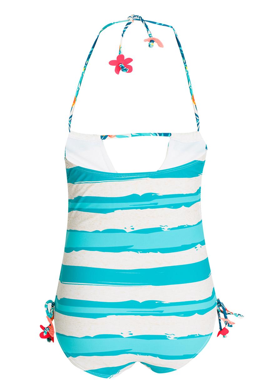Pop Candy - Stripe One Piece Swimsuit Green