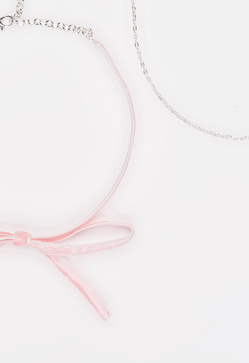 Jewels and Lace - Velvet Chocker Twin Pack Pale Pink