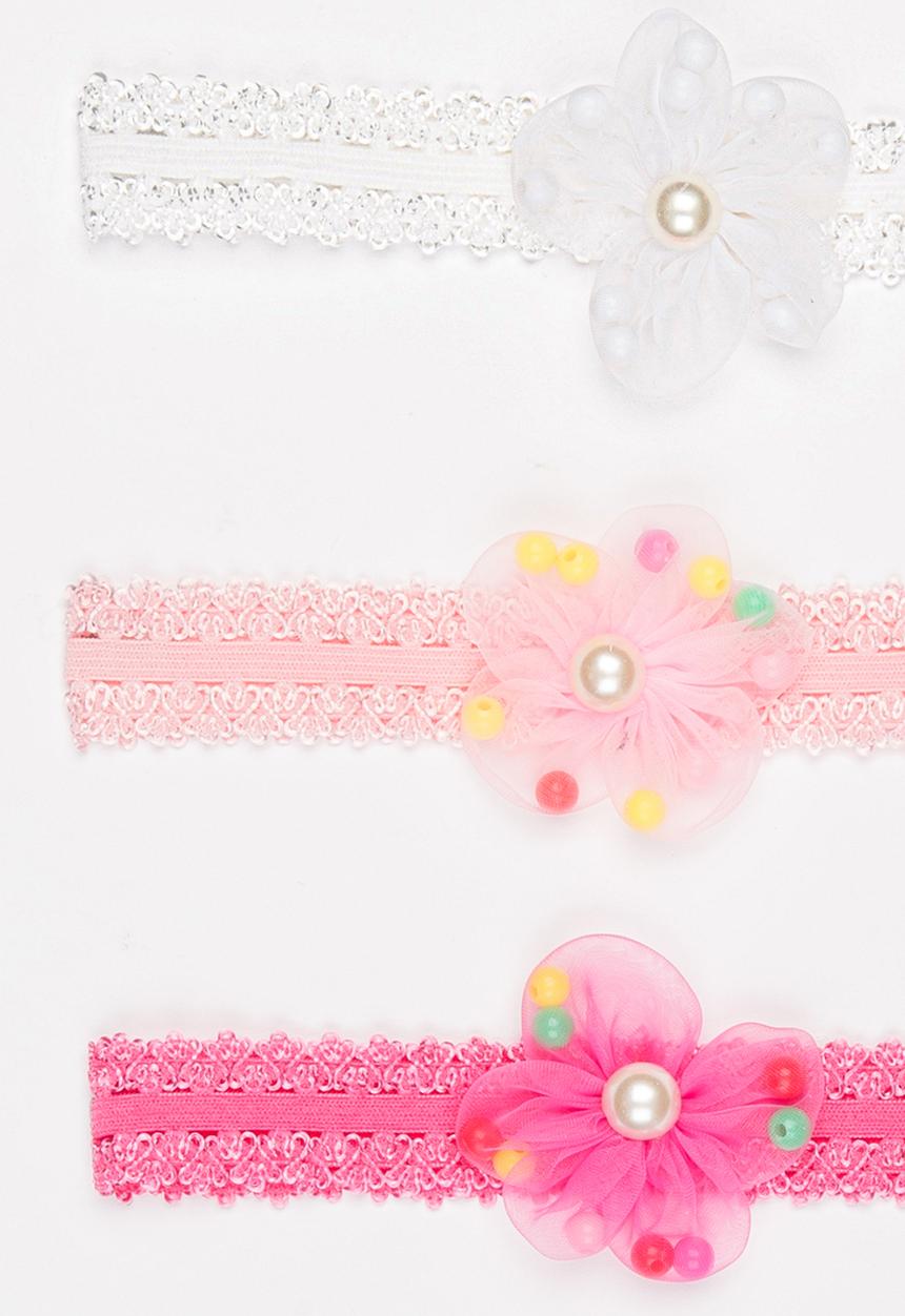 Jewels and Lace - Floral Headband 3 Pack Multi-colour
