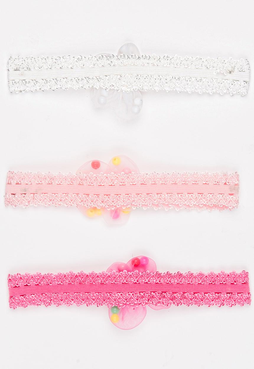 Jewels and Lace - Floral Headband 3 Pack Multi-colour