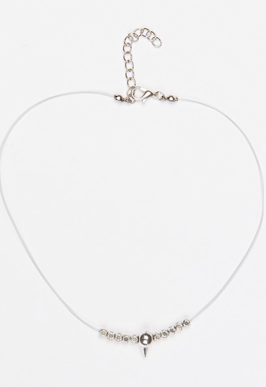 Jewels and Lace - Silver Spike Choker Silver