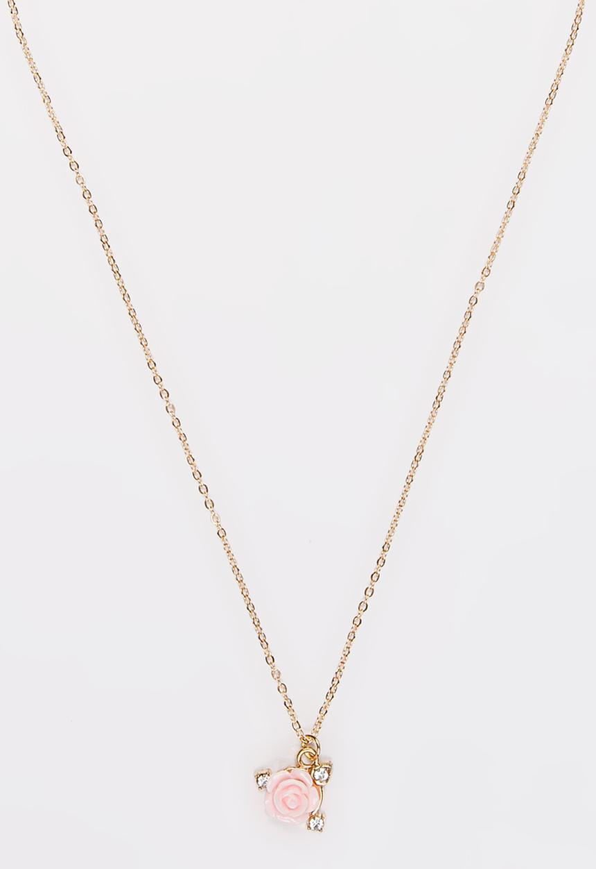 Jewels and Lace - Rose Necklace Pale Pink