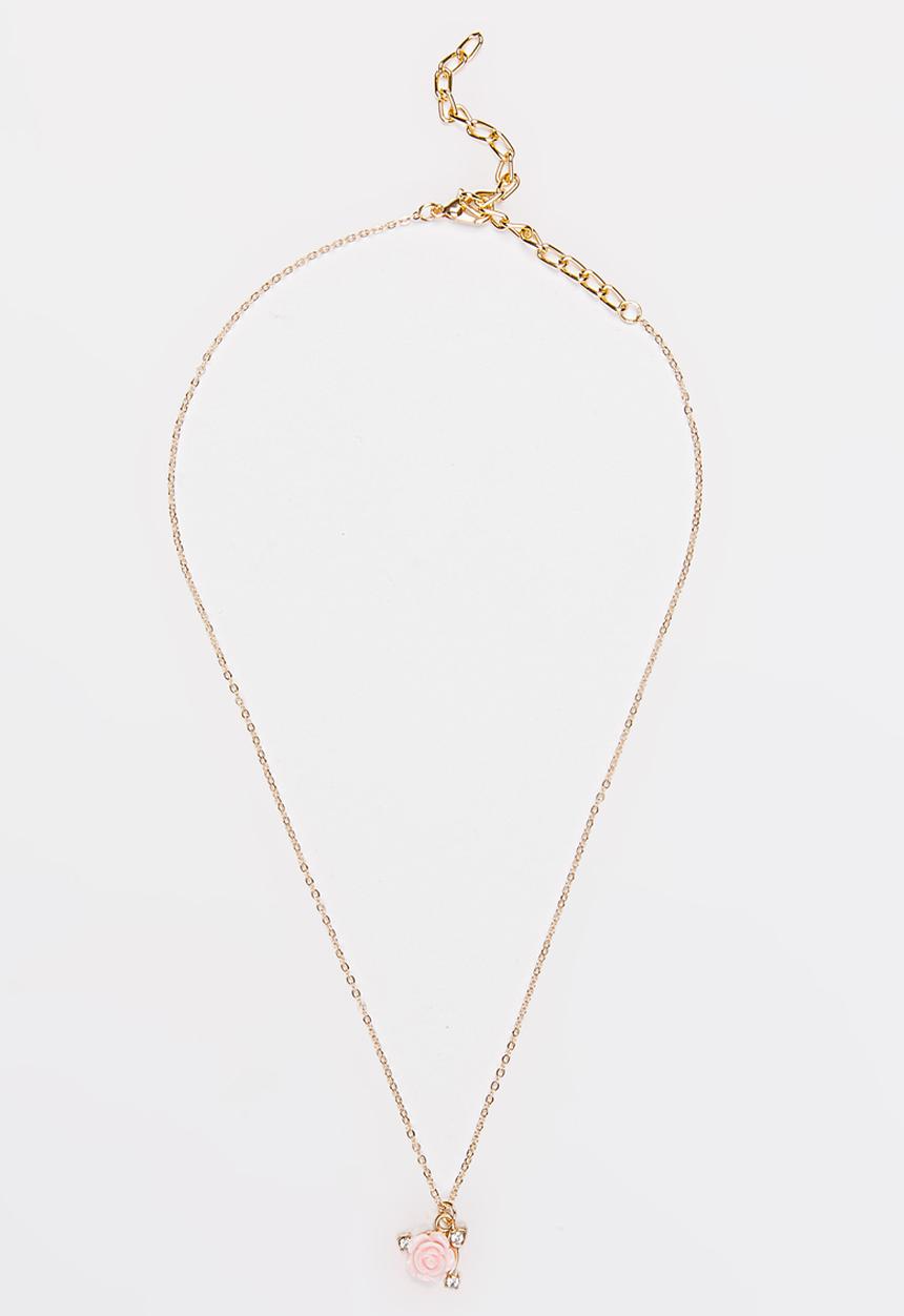 Jewels and Lace - Rose Necklace Pale Pink
