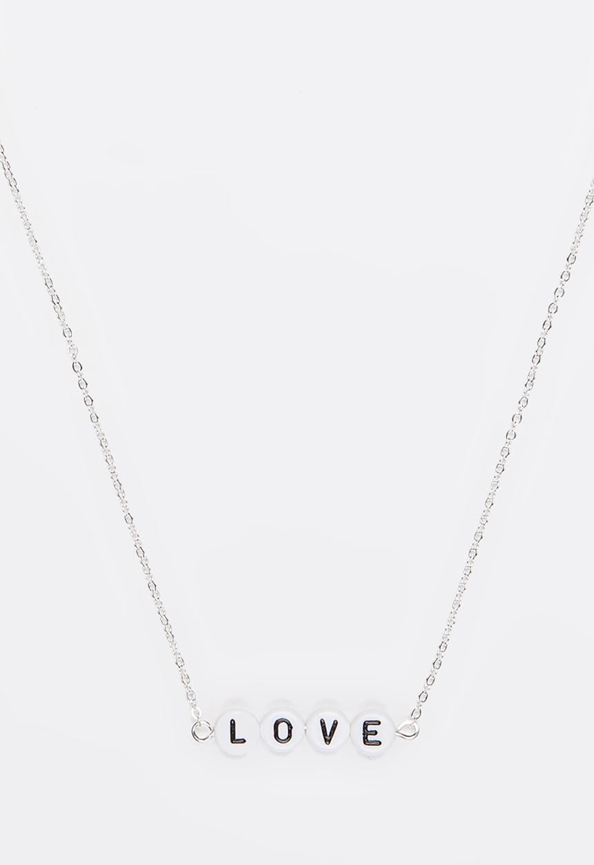 Jewels and Lace - Love Necklace Silver