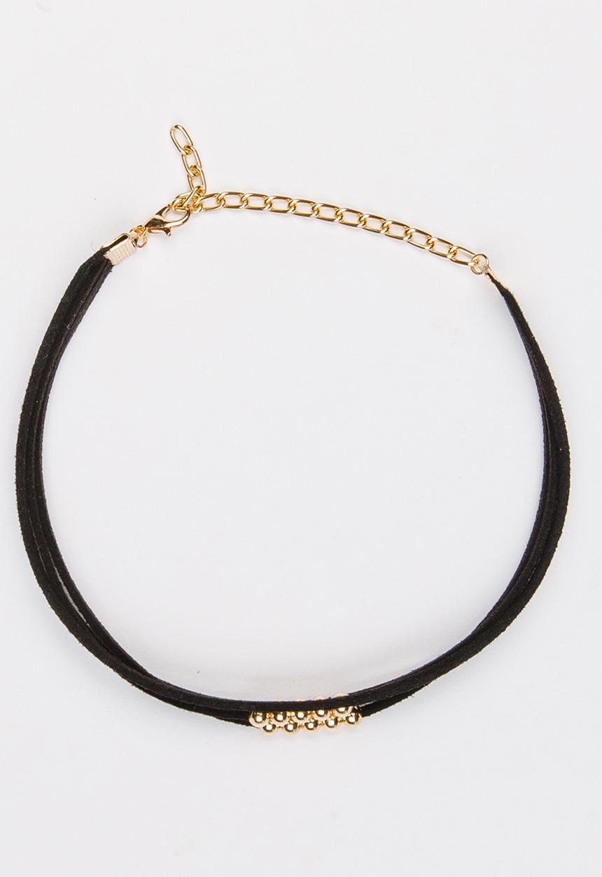 Jewels and Lace - Bead Choker Black