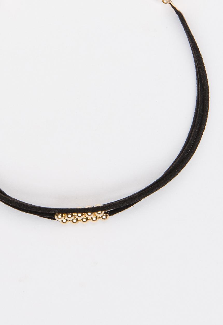 Jewels and Lace - Bead Choker Black