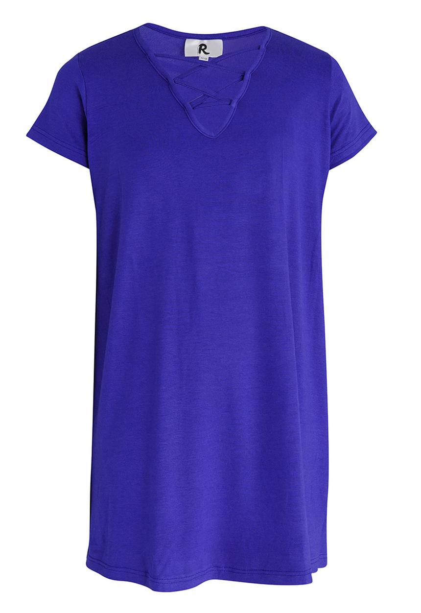 Rebel Republic - Criss Cross Front A-line Dress Blue