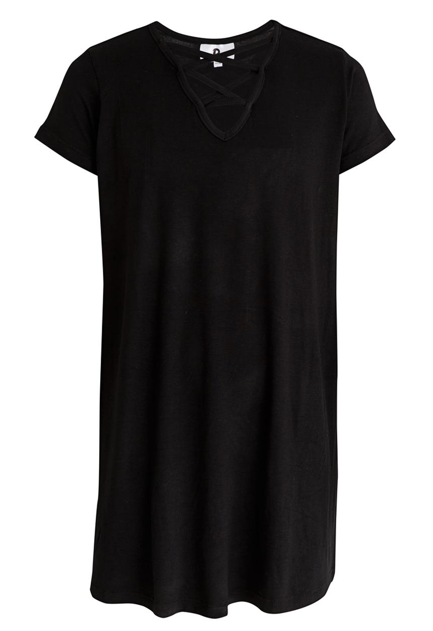 Rebel Republic - Criss Cross Front A-line Dress Black