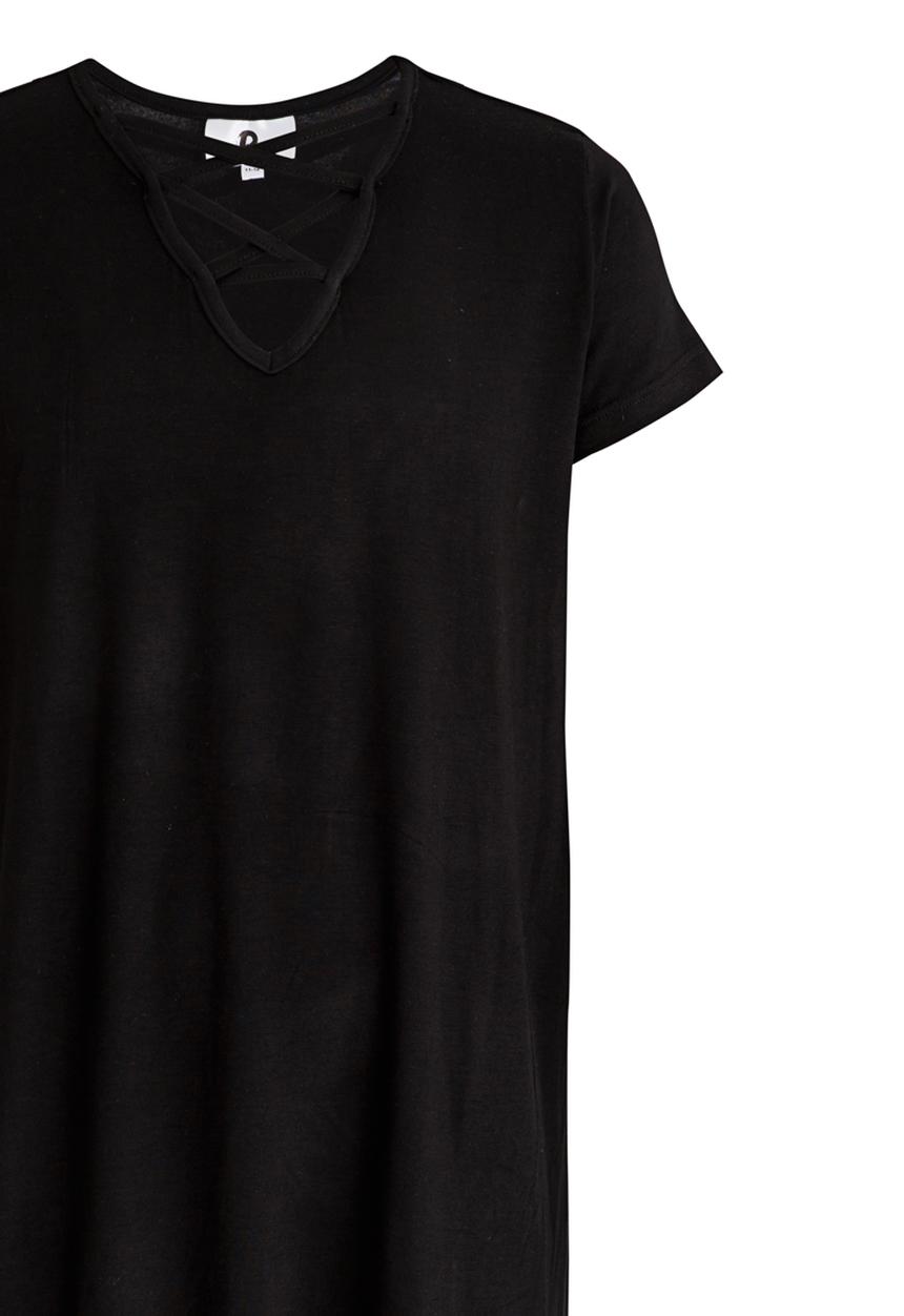 Rebel Republic - Criss Cross Front A-line Dress Black