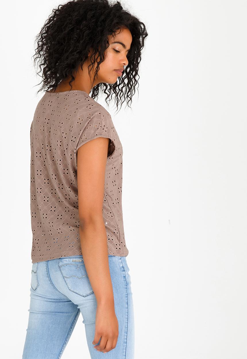 edit - Lace Tee Brown