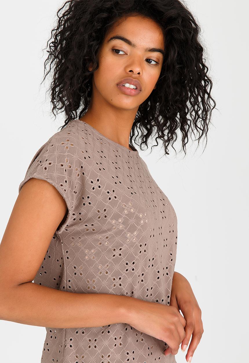 edit - Lace Tee Brown
