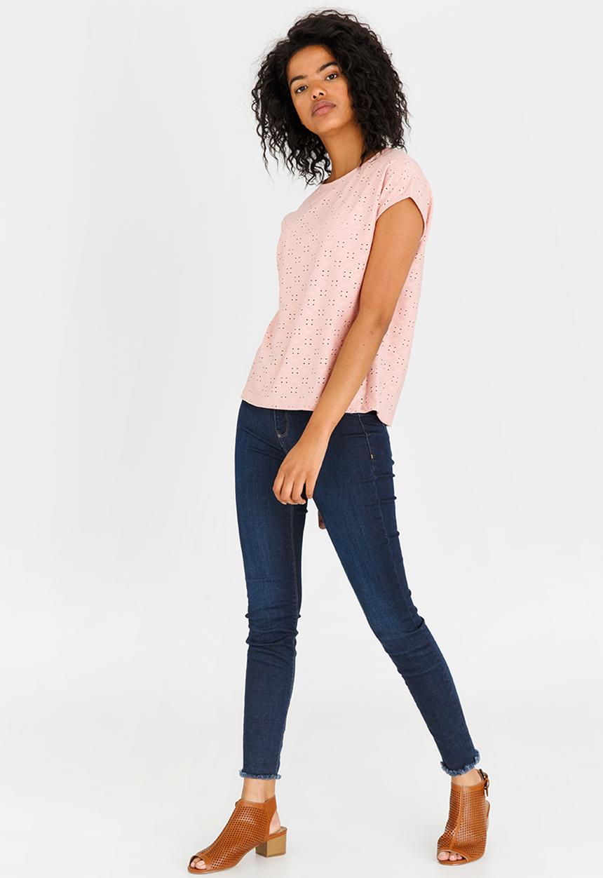 edit - Lace Tee Pale Pink