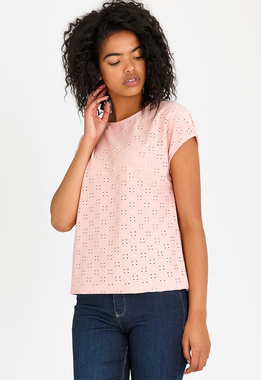 edit - Lace Tee Pale Pink