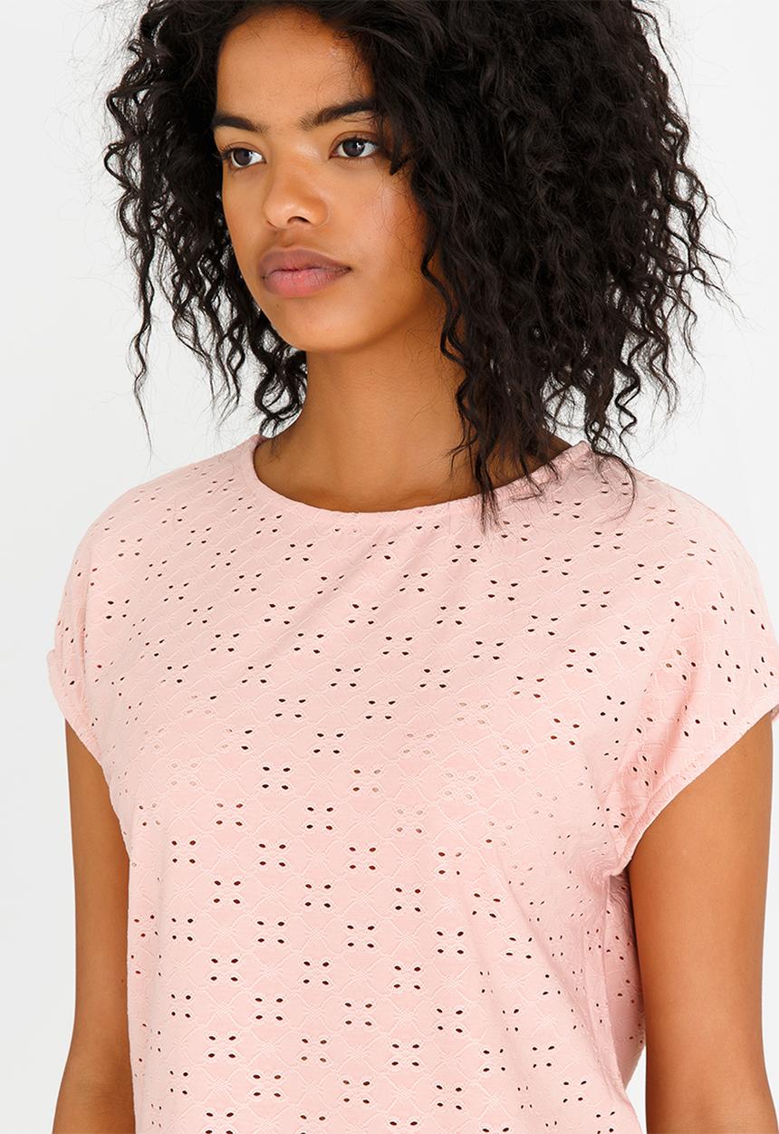 edit - Lace Tee Pale Pink