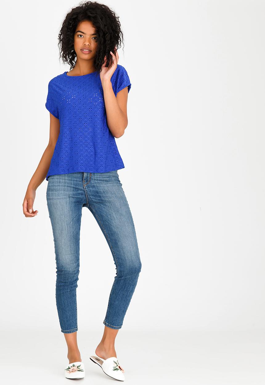 edit - Lace Tee Cobalt