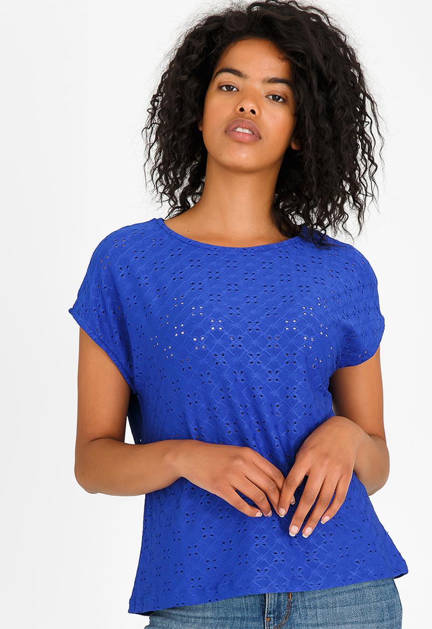 edit - Lace Tee Cobalt