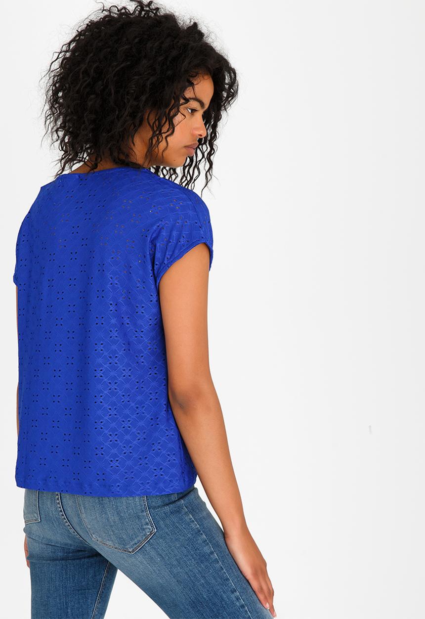 edit - Lace Tee Cobalt