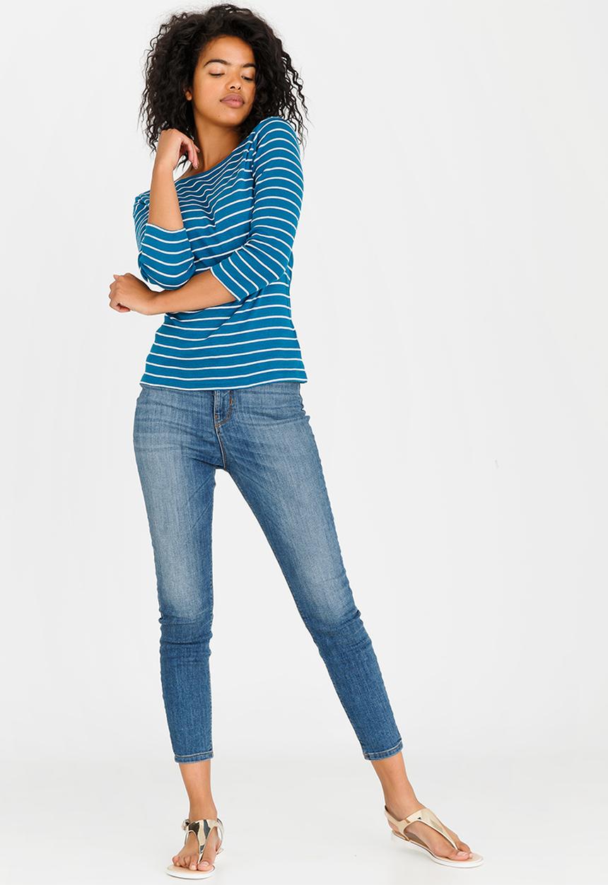 edit - Longsleeve Stripe Top Navy