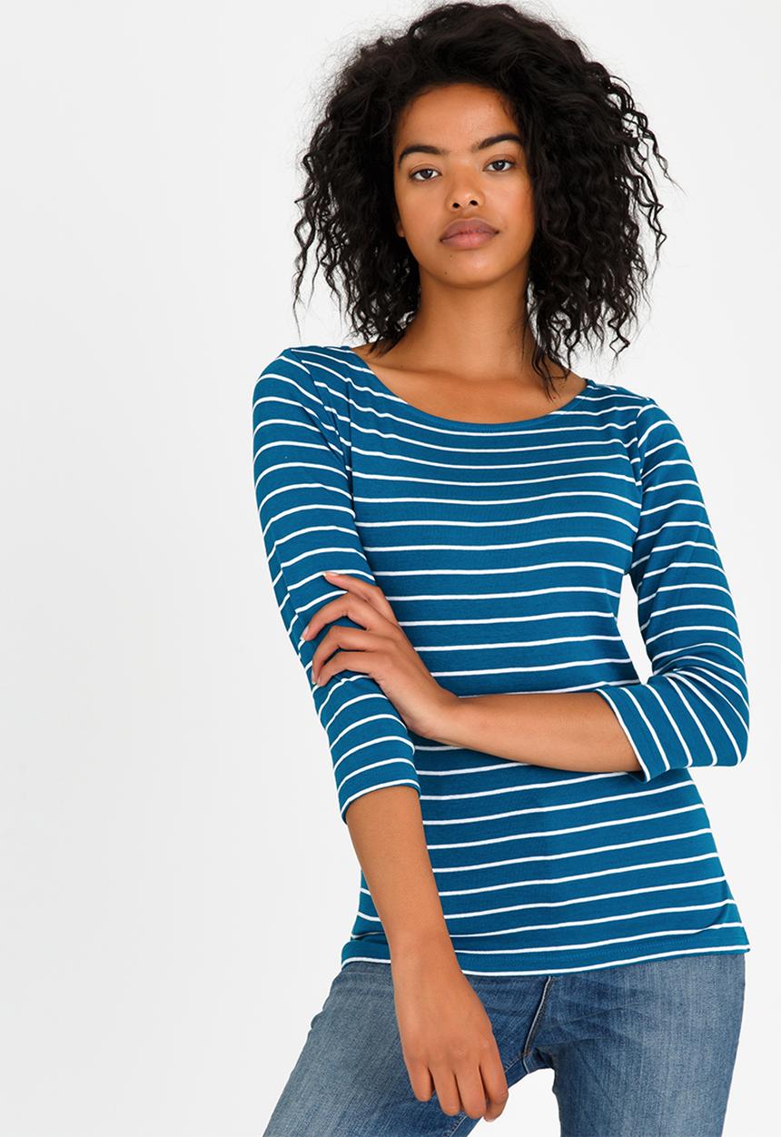 edit - Longsleeve Stripe Top Navy