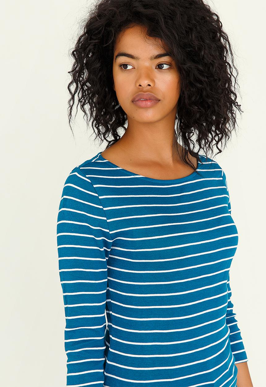 edit - Longsleeve Stripe Top Navy