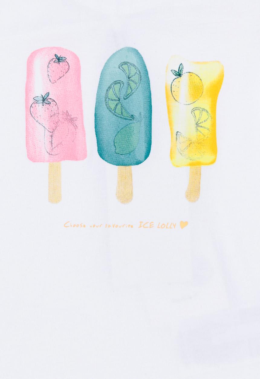 Name It - Printed Tee White