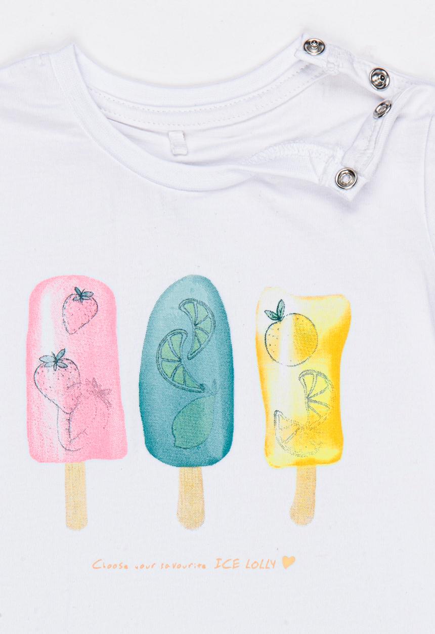Name It - Printed Tee White