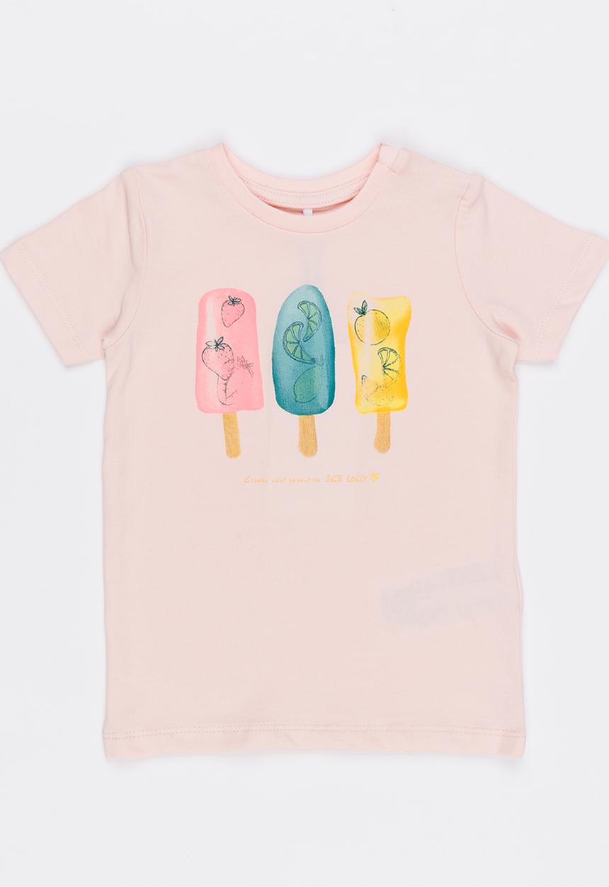 Name It - Printed Tee Pale Pink