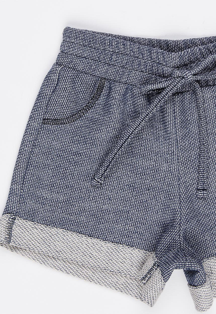See-Saw - Girls Fleece Shorts Mid Blue