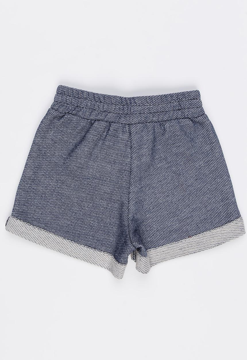 See-Saw - Girls Fleece Shorts Mid Blue