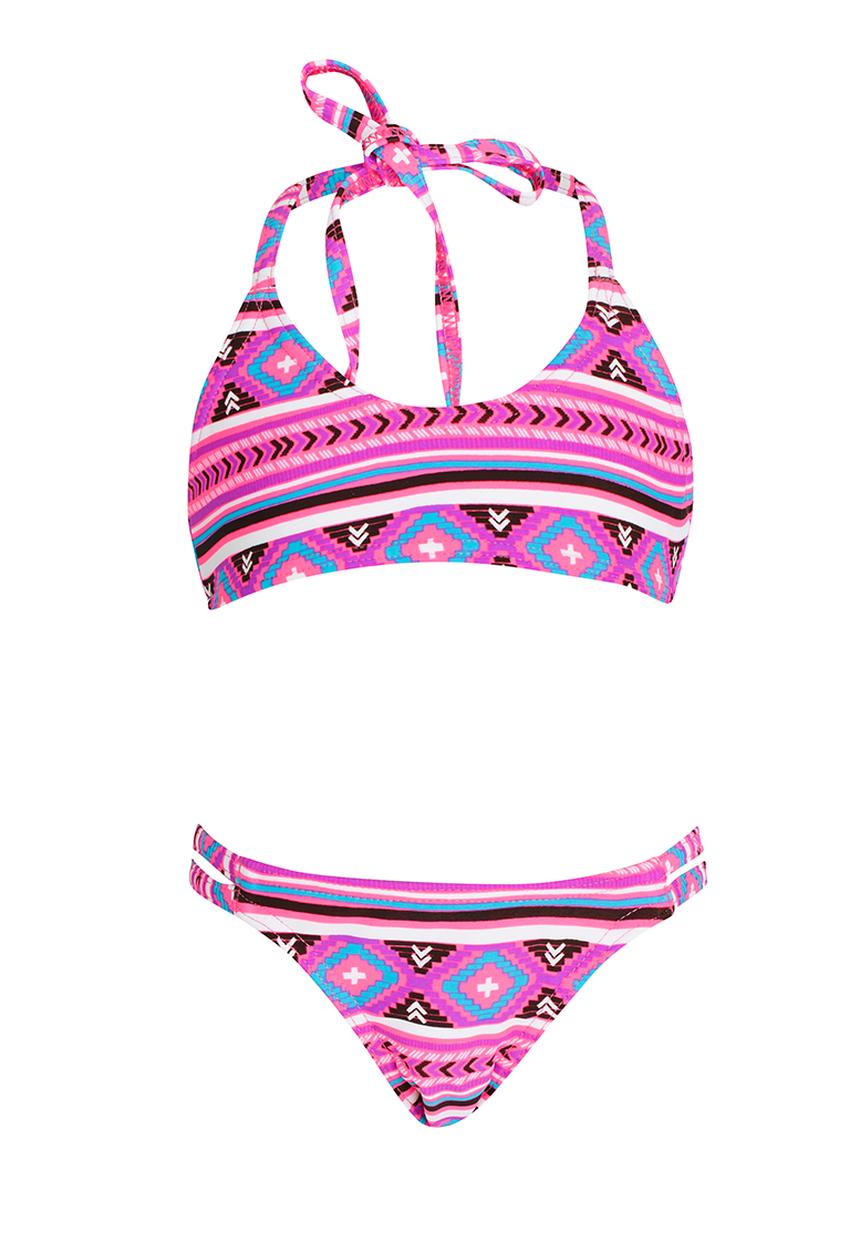 Sun Things - Strappy Bralet & Panty Set Multi-colour