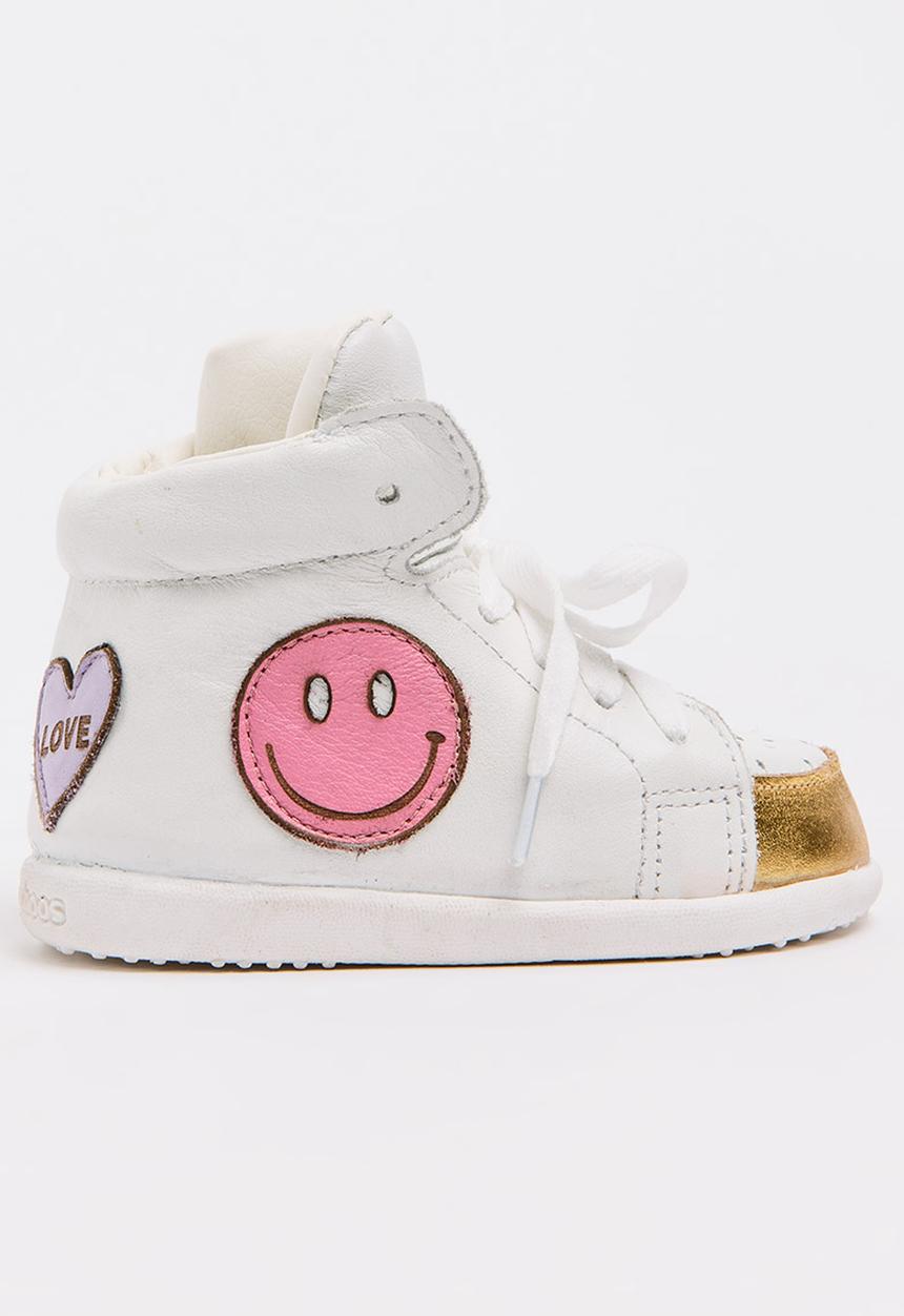 shooshoos - Mix Kick High  Top Sneaker White