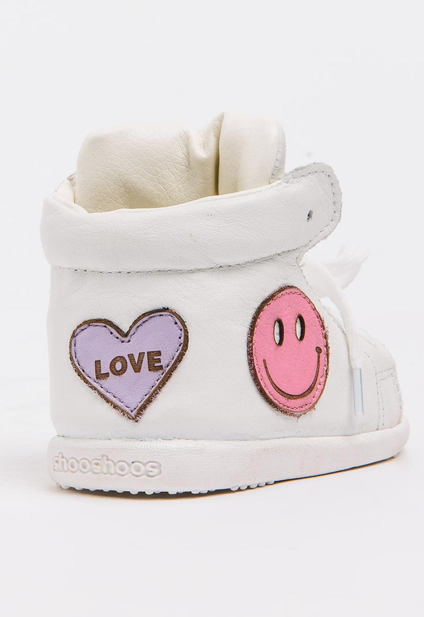 shooshoos - Mix Kick High  Top Sneaker White