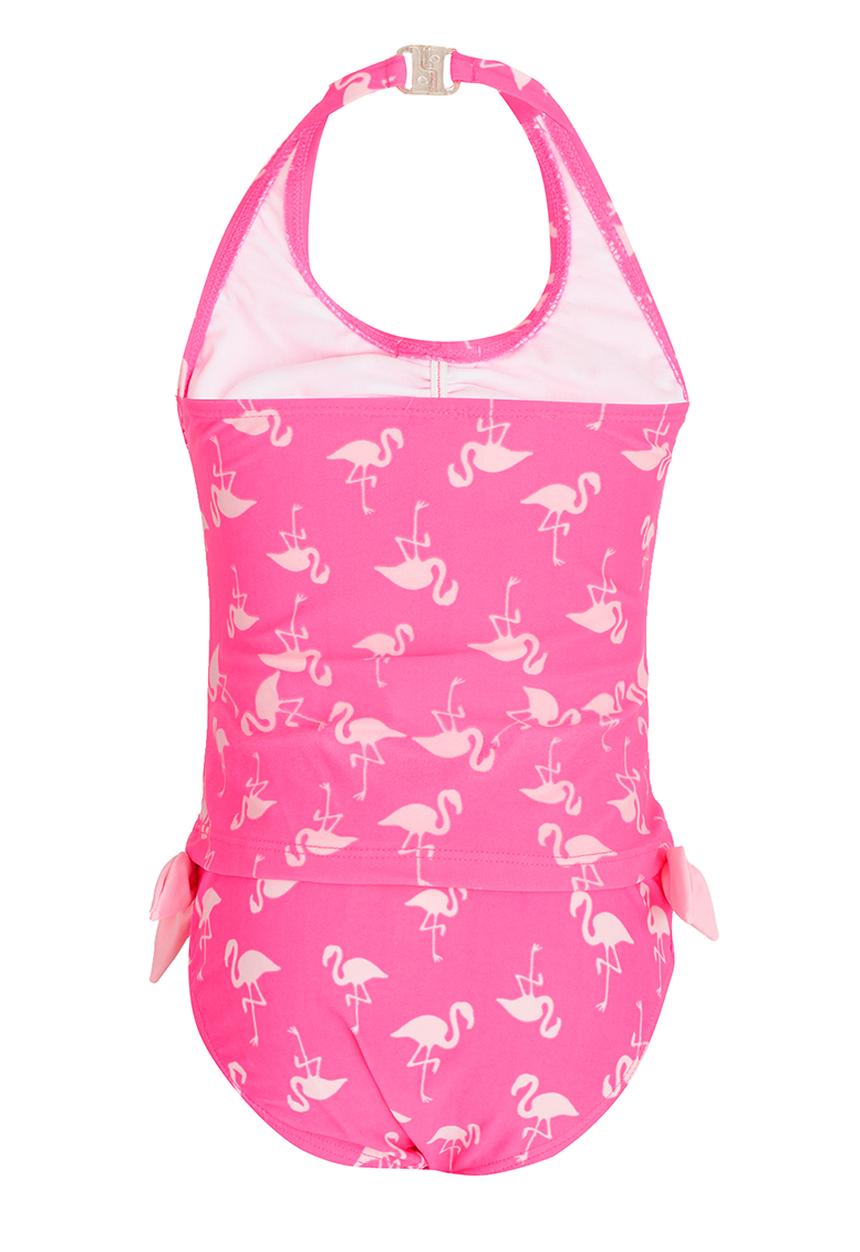 Pop Candy - Flamingo Printed 2 Piece Swimsuit Mid Pink